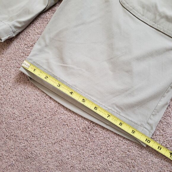 Eddie Bauer Women's Chino Short Slide Pockets Stretch Elastic Waist Siz 12 Beige - Picture 7 of 8